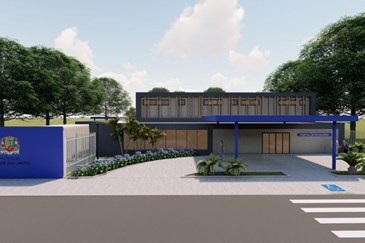 Hospital de Retaguarda - Renderizações em 3D