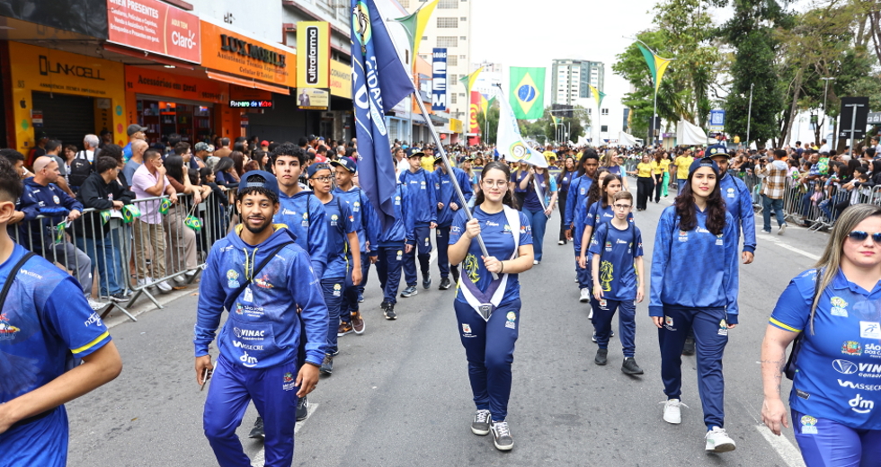 7 de Setembro Dia da Independência - Desfile cívico-militar na Rua 15 de Novembro. Foto: Claudio Vieira/PMSJC 07-09-2025
