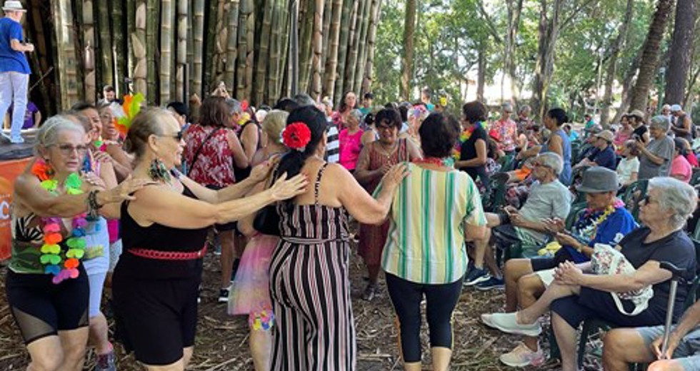 Grito de Carnaval dos frequentadores das Casas do Idoso no Parque Vicentina Aranha