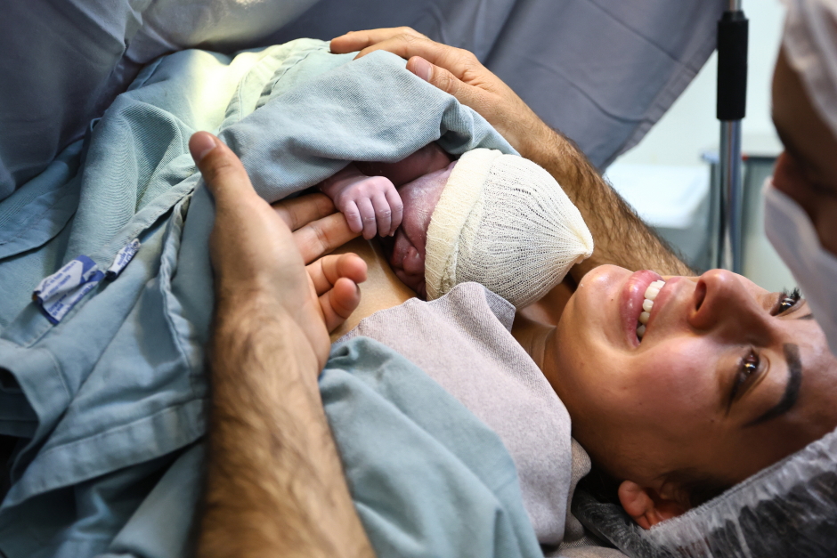 Foto: Claudio Vieira/PMSJC Parto de gestante com gravidez de risco no HM