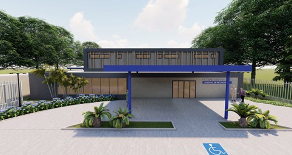 Hospital de Retaguarda - Renderizações em 3D
