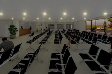 Hospital de Retaguarda - Renderizações em 3D