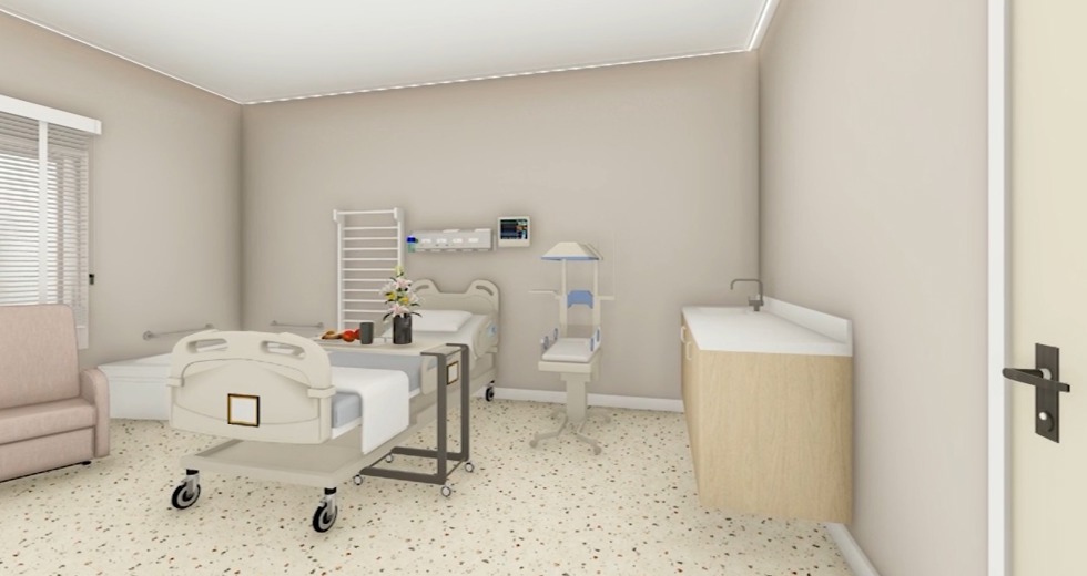 Nova maternidade - Ilustrações em 3D