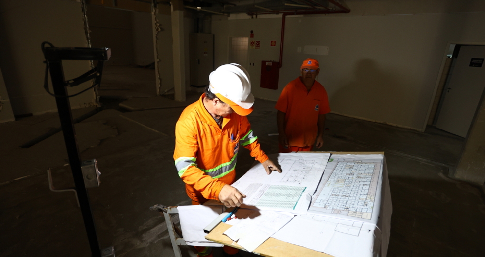 Obras do Novo AME. Foto: Claudio Vieira/PMSJC 18-09-2025