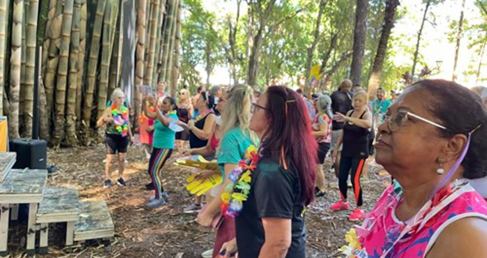 Grito de Carnaval dos frequentadores das Casas do Idoso no Parque Vicentina Aranha