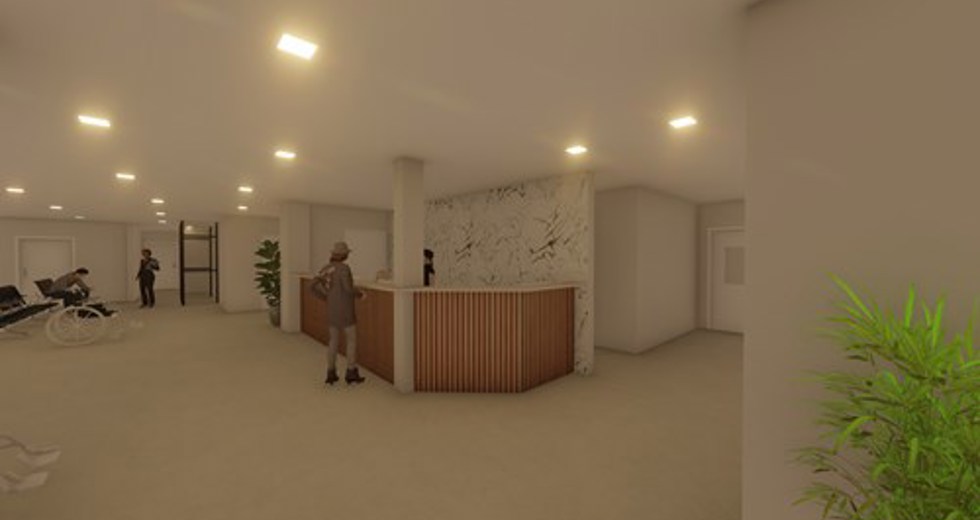 Hospital de Retaguarda - Renderizações em 3D