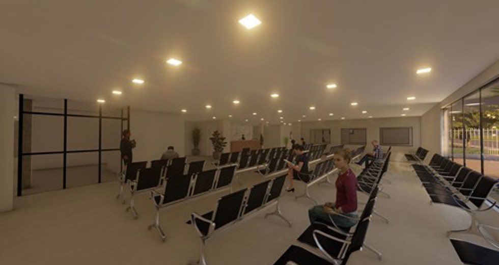 Hospital de Retaguarda - Renderizações em 3D