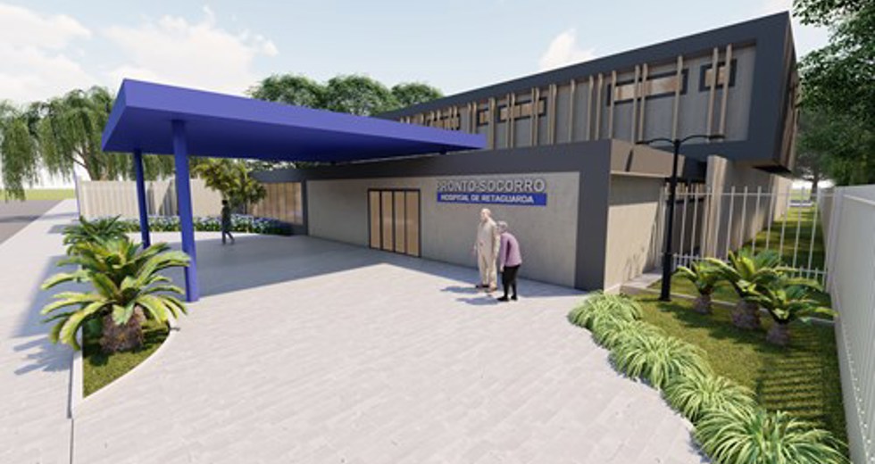 Hospital de Retaguarda - Renderizações em 3D