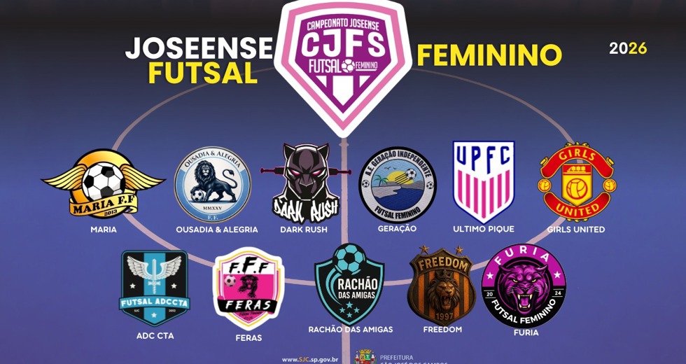 Inscrições abertas para os Campeonatos Joseenses de Futsal 2026 nas categorias Menores e Feminino